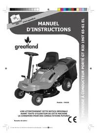 Notice Greatland GT RID 196T 6561 EL Tondeuse à gazon