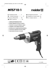 Notice Meister Craft MTS7101 Visseuse