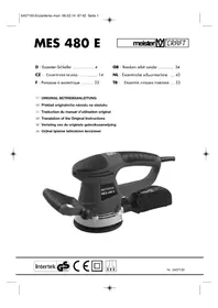 Notice Meister Craft MES 480 E Ponceuse