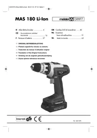 Notice Meister Craft MAS 180 LIION Perceuse