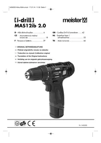 Notice Meister Craft MAS12IB 2.0 Perceuse