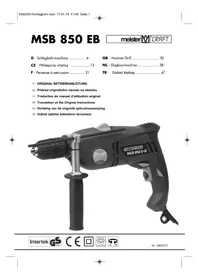 Notice Meister Craft MSB 850 EB Perceuse
