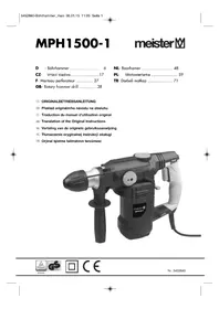 Notice Meister Craft MPH15001 Perceuse