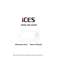 Notice Ices IMO20L50W Four à micro-ondes