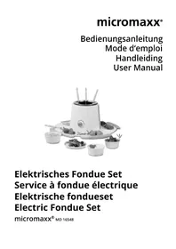 Notice Micromaxx MD 16548 Fondue-, Raclette- und Wokgerät