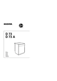 Notice HOOVER D 73 SY Vaatwassers