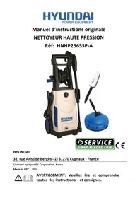 Notice HYUNDAI HNHP2565SPA Nettoyeur haute pressio