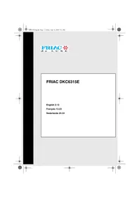 Notice FRIAC DKC 6315 E Sèche-linge