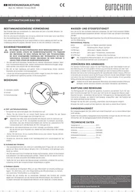 Notice Eurochron EAU 100 Montre
