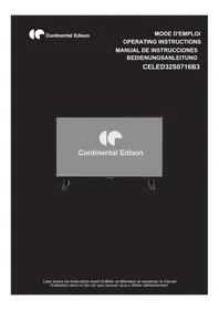 Notice CONTINENTAL EDISON CELED32S0716B3 Fernsehen