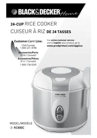 Notice BLACK & DECKER RC880C Cuiseur à riz