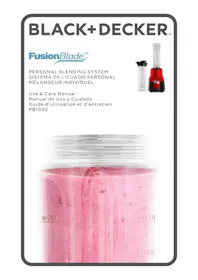 Notice BLACK & DECKER PB1002 Blender