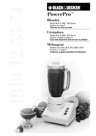 Notice BLACK & DECKER IB53 Blender