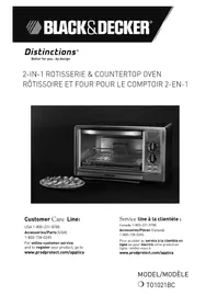 Notice BLACK & DECKER TO1021BC Oven