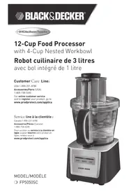 Notice BLACK & DECKER FP5050SC Food Processor