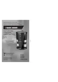 Notice BLACK & DECKER DDCM200 Coffee machine
