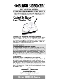 BLACK &amp; DECKER Quick’N Easy X400 - Fer à repasser
