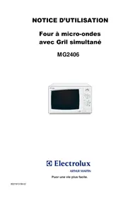 Notice ARTHUR MARTIN ELECTROLUX MG2406 Four à micro-ondes