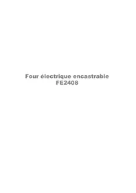 Notice ARTHUR MARTIN ELECTROLUX FE 2408 W Four