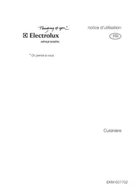 Notice ARTHUR MARTIN ELECTROLUX EKM607702W Cuisinière