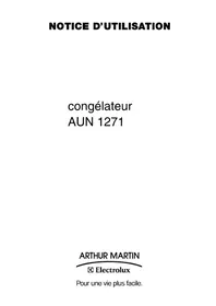 Notice ARTHUR MARTIN ELECTROLUX AUN 1271 Congélateur