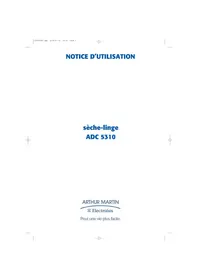 Notice ARTHUR MARTIN ELECTROLUX ADC 5310 Sèche-linge