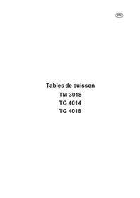 Notice ARTHUR MARTIN ELECTROLUX TG4018T Cuisinière