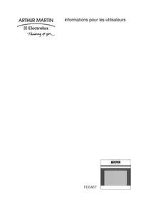 Notice ARTHUR MARTIN ELECTROLUX FE 6467 Four