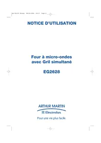 Notice ARTHUR MARTIN ELECTROLUX EG2628N Four à micro-ondes