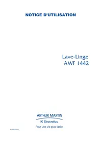 Notice ARTHUR MARTIN ELECTROLUX AWF 1442 Machine à laver