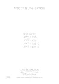 Notice ARTHUR MARTIN ELECTROLUX AWF 1425 Machine à laver