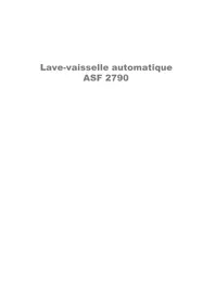 Notice ARTHUR MARTIN ELECTROLUX ASF 2790 Lave-vaisselle