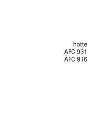 Notice ARTHUR MARTIN ELECTROLUX AFC931X Hotte
