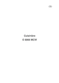 Notice ARTHUR MARTIN ELECTROLUX E6866MCW Cuisinière