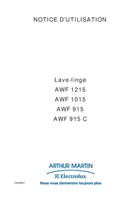 Notice ARTHUR MARTIN ELECTROLUX AWF 915 Machine à laver