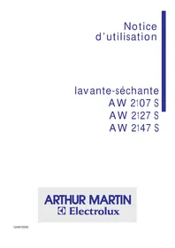 Notice ARTHUR MARTIN ELECTROLUX AW 2147 S Machine à laver