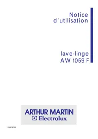 Notice ARTHUR MARTIN ELECTROLUX AW 1059 F Machine à laver