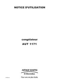 Notice ARTHUR MARTIN ELECTROLUX AUT 1171 Congélateur