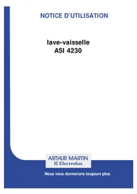 Notice ARTHUR MARTIN ELECTROLUX ASI 4230 X Lave-vaisselle