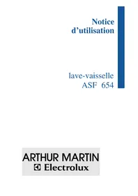 Notice ARTHUR MARTIN ELECTROLUX ASF 654 Lave-vaisselle