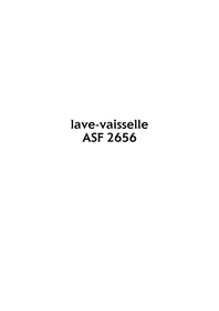 Notice ARTHUR MARTIN ELECTROLUX ASF 2656 W Lave-vaisselle