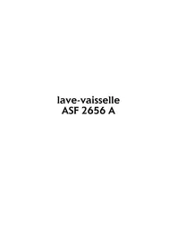 Notice ARTHUR MARTIN ELECTROLUX ASF 2656 A Lave-vaisselle