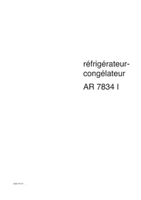 Notice ARTHUR MARTIN ELECTROLUX AR7834I Réfrigérateur