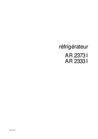 Notice ARTHUR MARTIN ELECTROLUX AR2333I Réfrigérateur