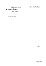 Notice ARTHUR MARTIN ELECTROLUX AOB 45400 W Four