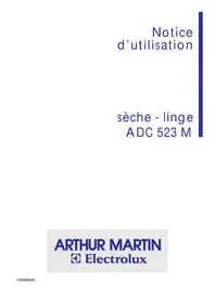Notice ARTHUR MARTIN ELECTROLUX ADC 523 M Sèche-linge