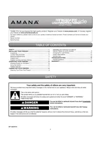 Notice AMANA AZF33X16DW Congélateur