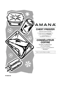 Notice AMANA AQC0902GRW Congélateur