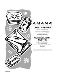 Notice AMANA AQC0701GRW Congélateur