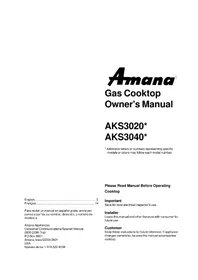 AMANA AKS3020L - Cuisinière